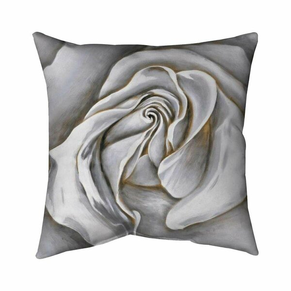 Begin Home Decor 20 x 20 in. White Rose Delicate-Double Sided Print Indoor Pillow 5541-2020-FL12